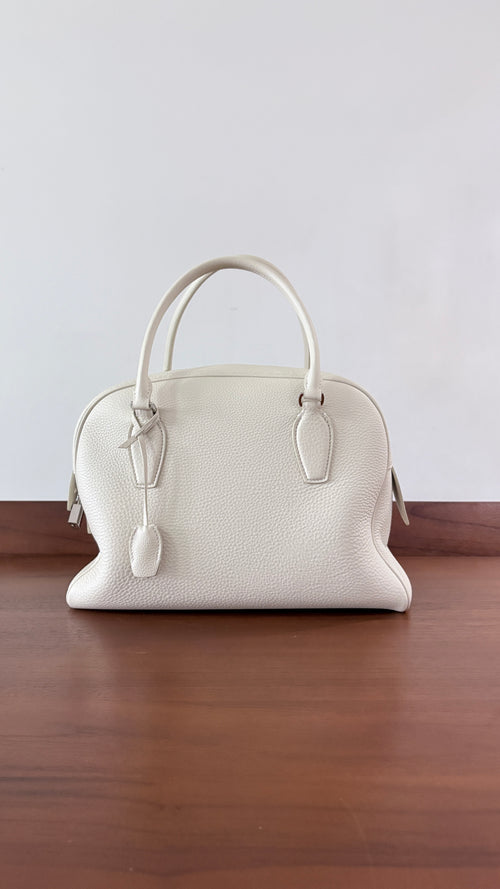 Off-White Leather Bowling Bag