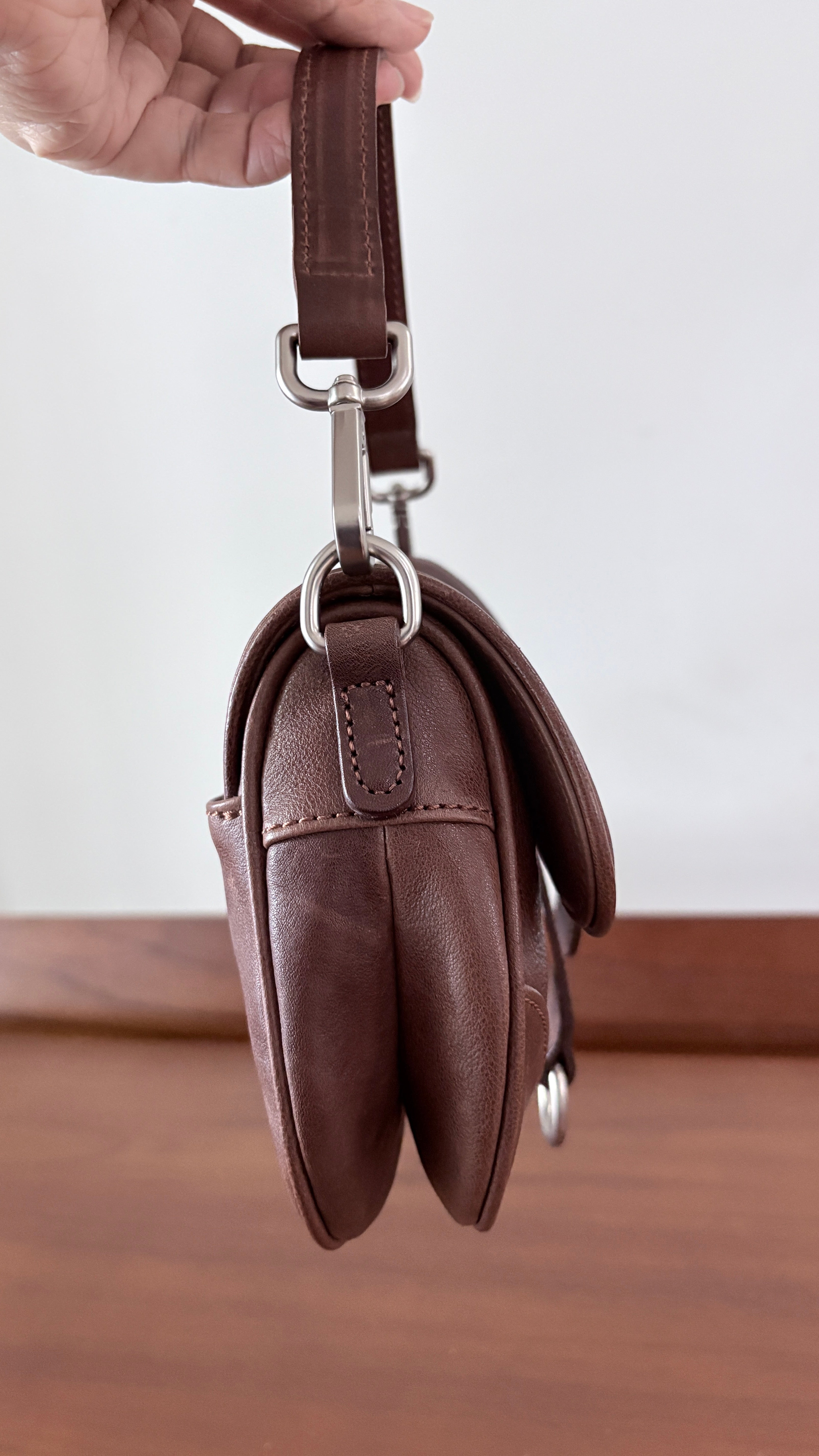 Brown Leather Saddle Bag