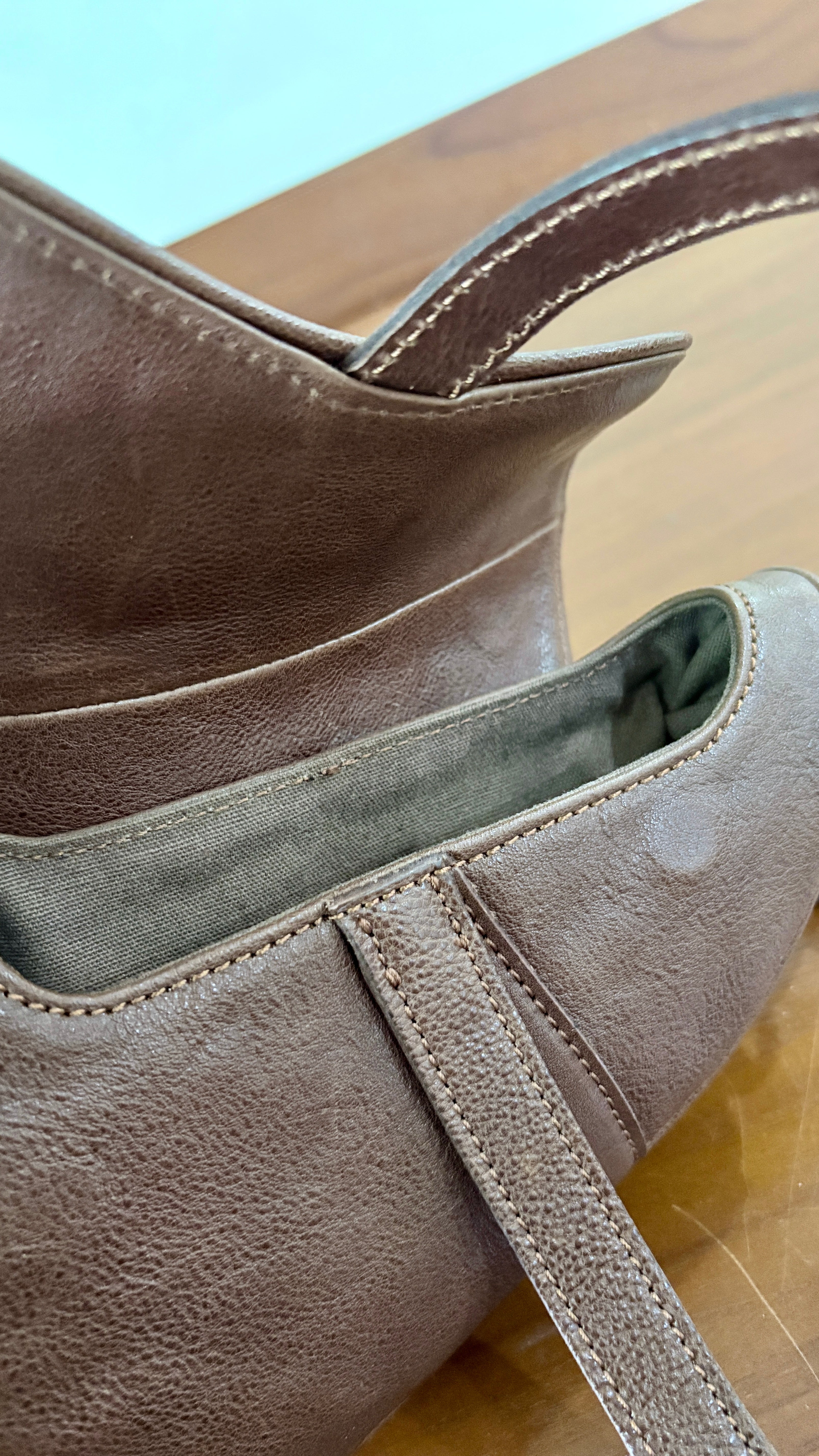 Brown Leather Saddle Bag
