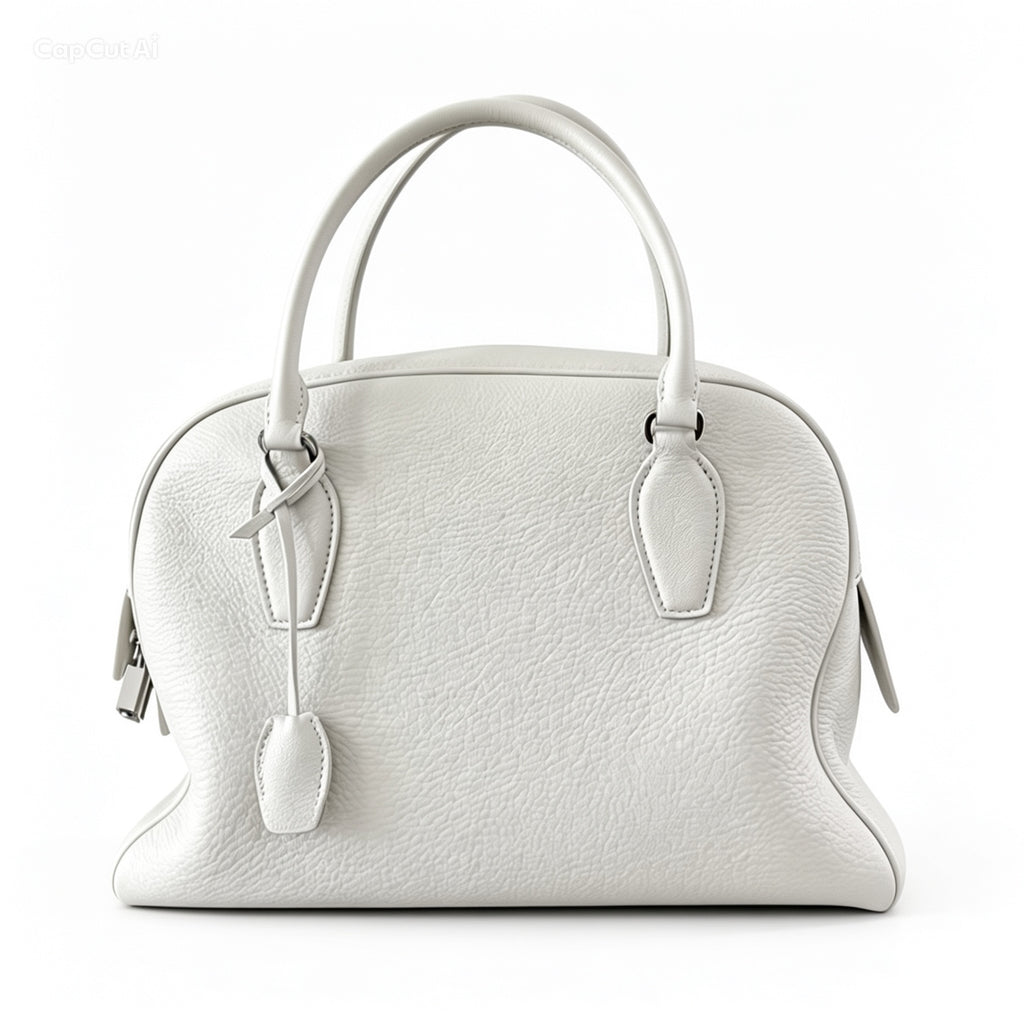 Off-White Leather Bowling Bag